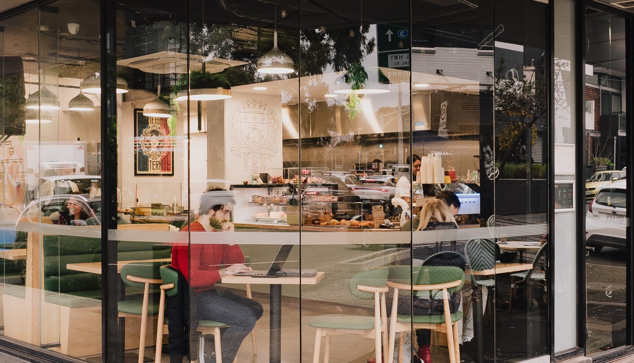 The bright interior of Anaïs cafe