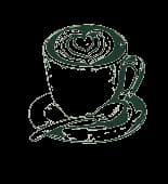 Coffee cup illustration from the Anaïs menu